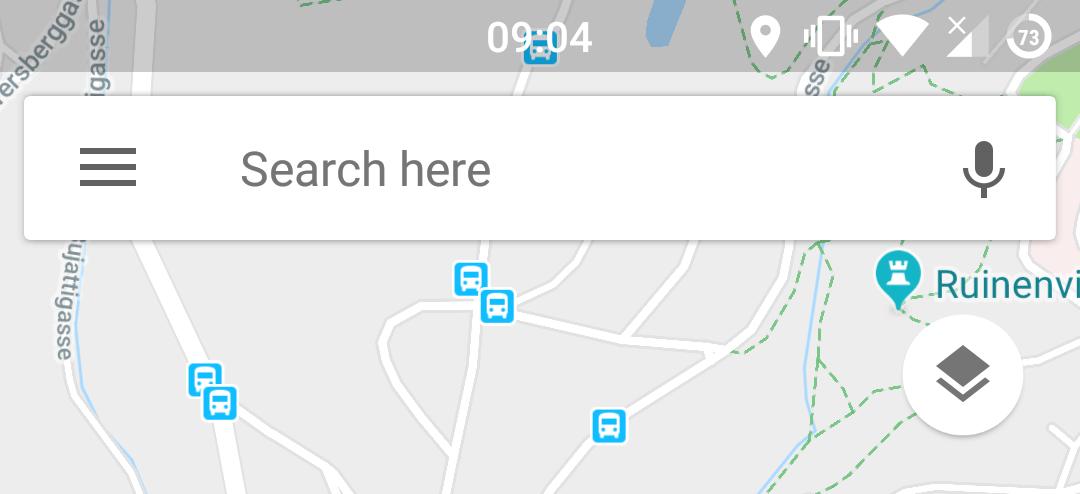 google maps alte suchleiste