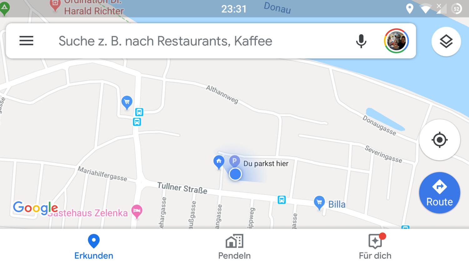 google maps blauer punkt