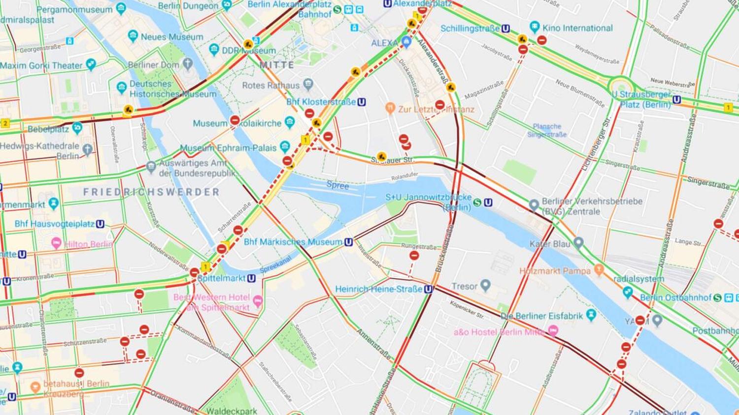 google maps blockade berlin live stau
