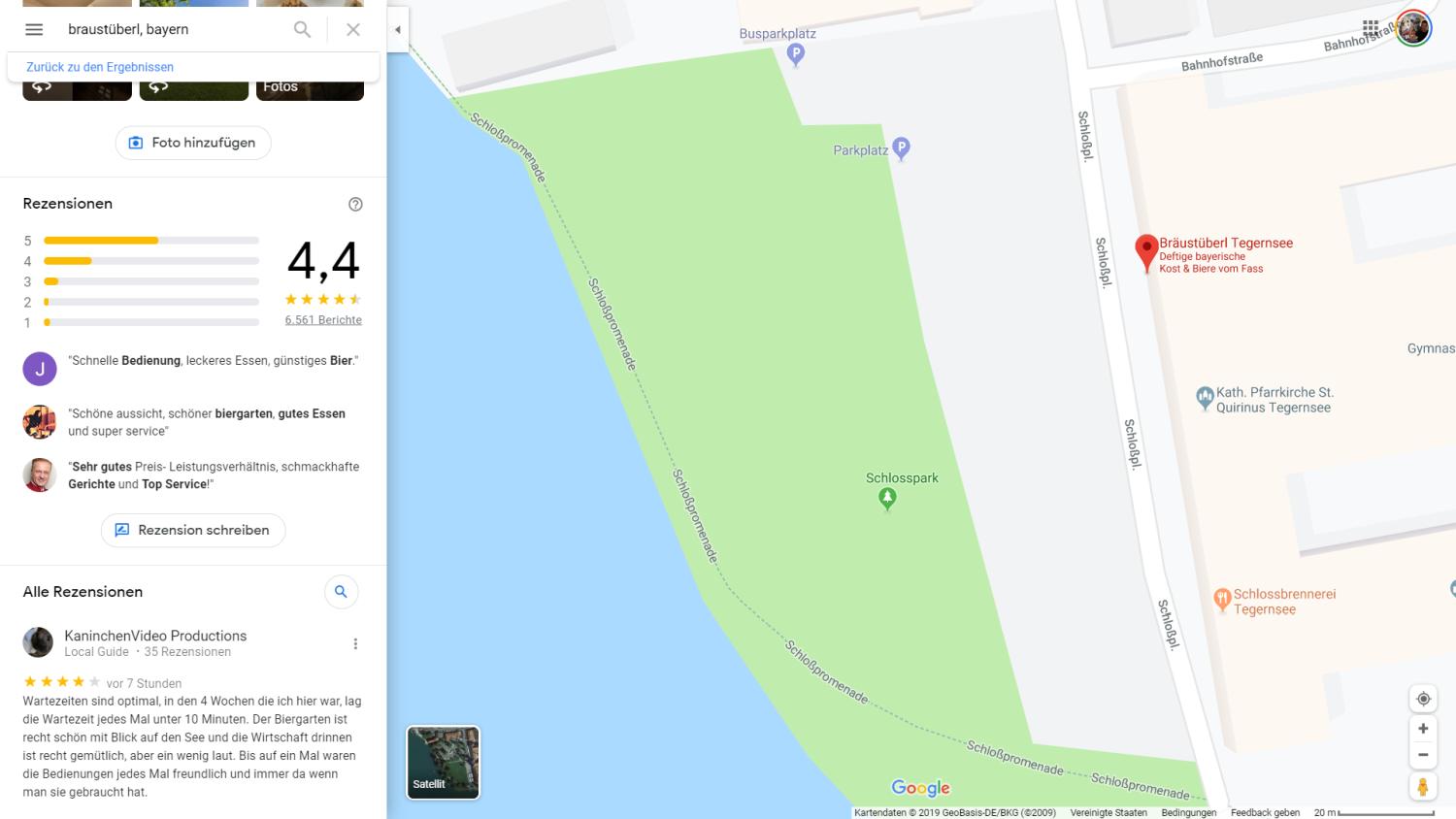 google maps braustüberl