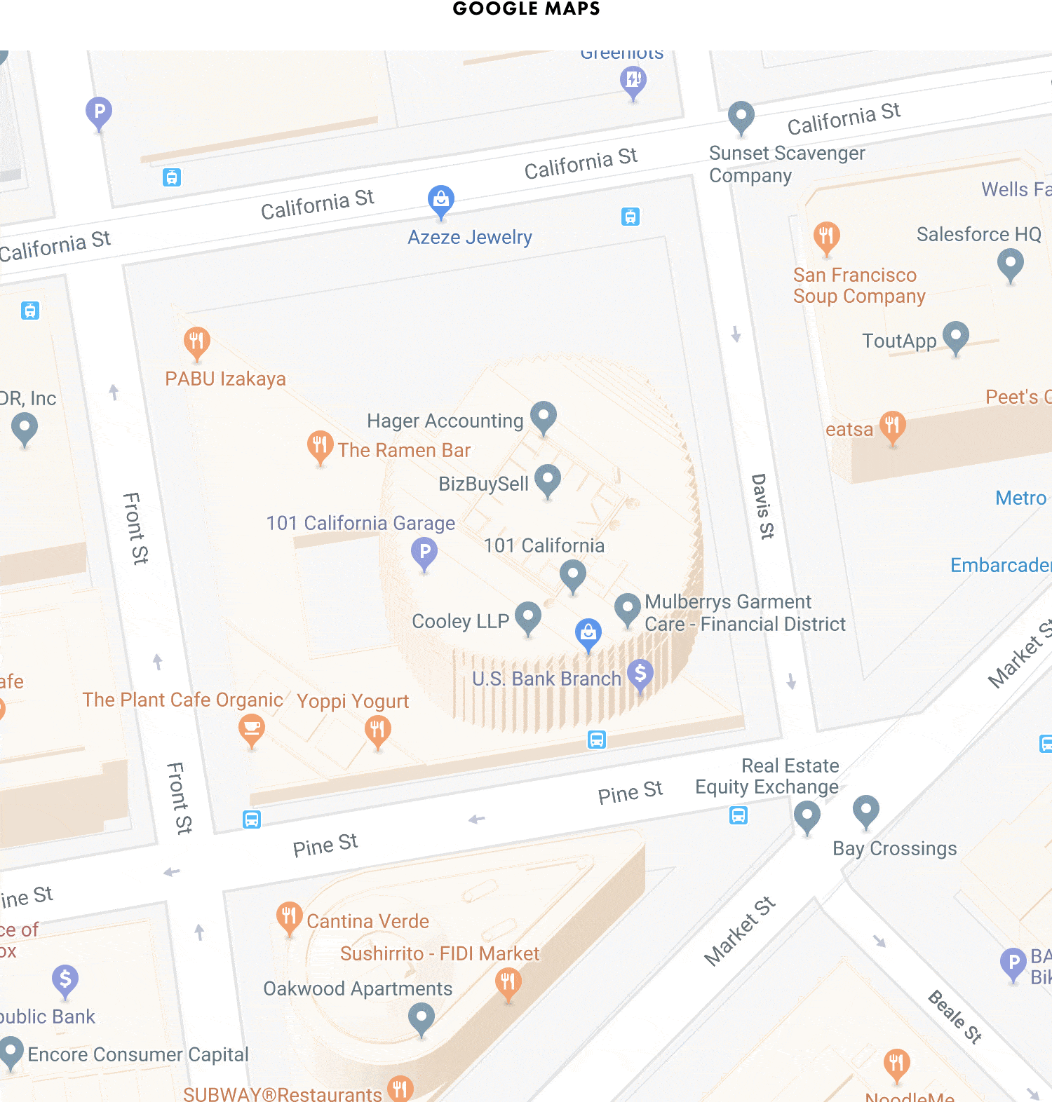 google maps buildings