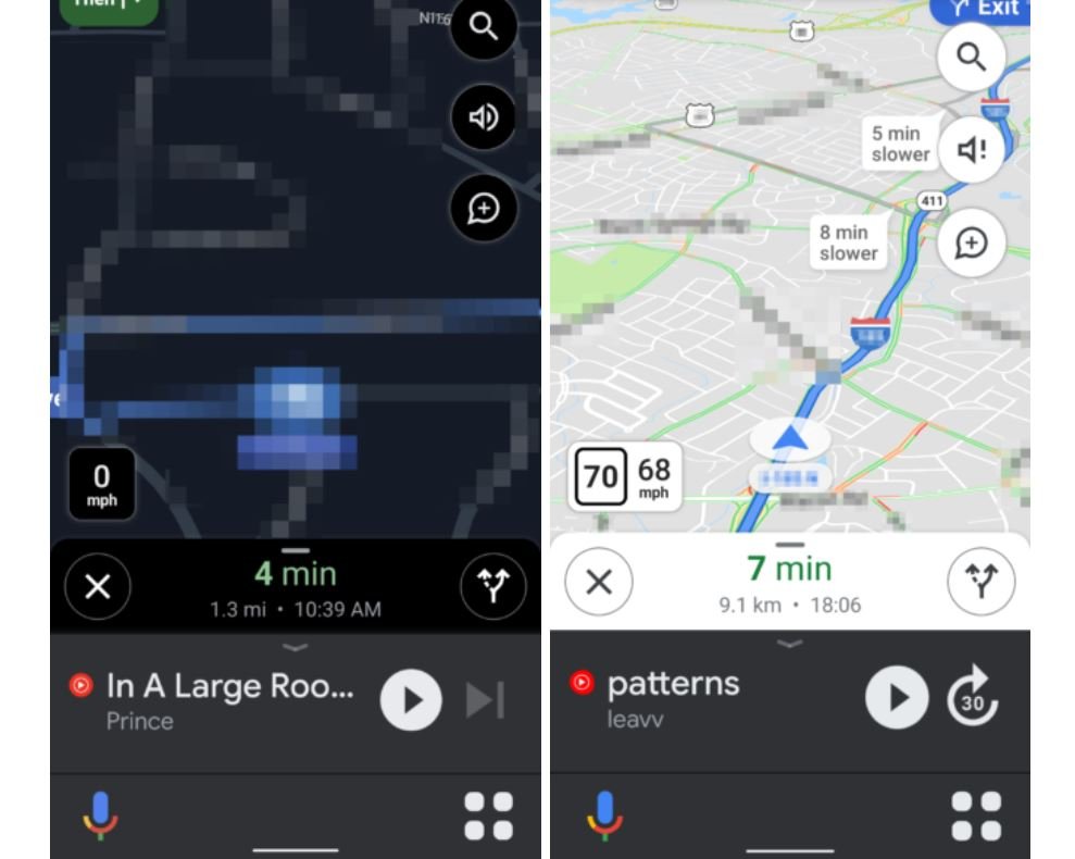 google maps driving mode