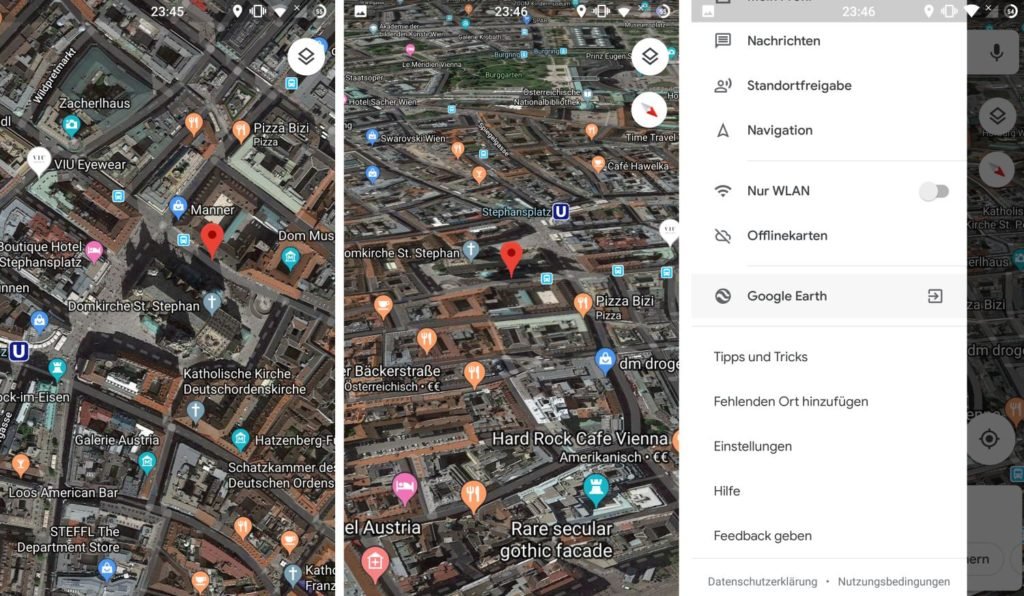 Google Maps So lässt sich die Darstellung mit Gesten flexibel anpassen & schnell zu 3DGebäuden