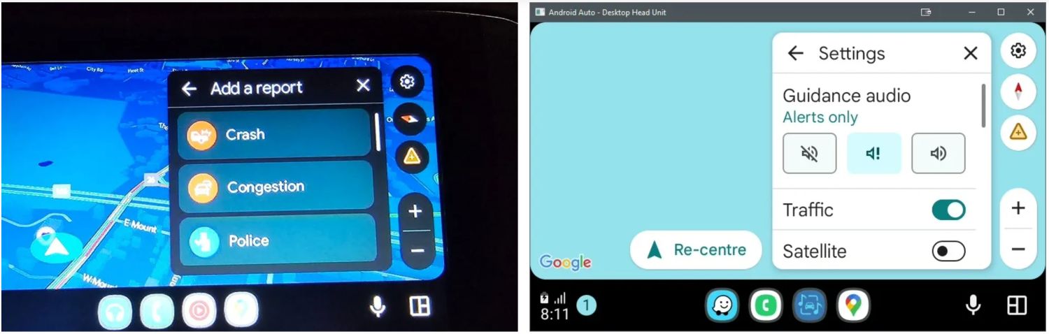 google maps navigation android auto