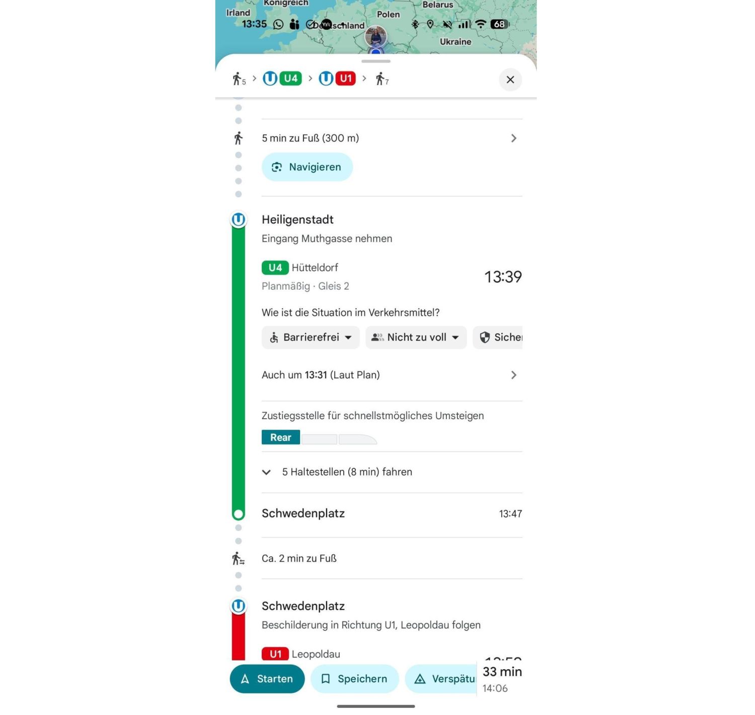 google maps navigation zug