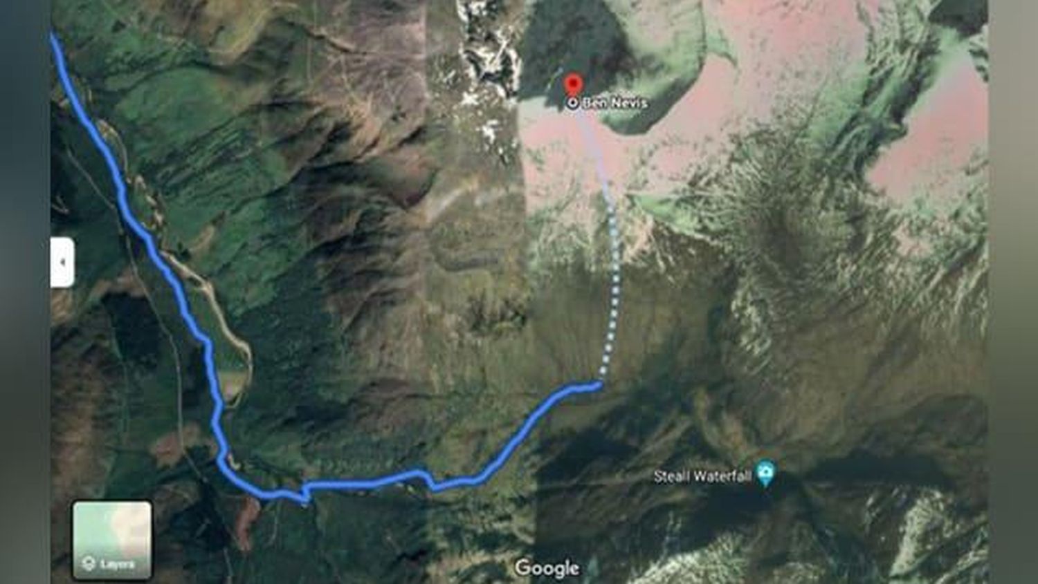google maps routenplanung gefährlicher berg