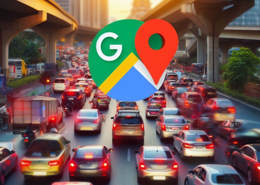 google maps stau logo