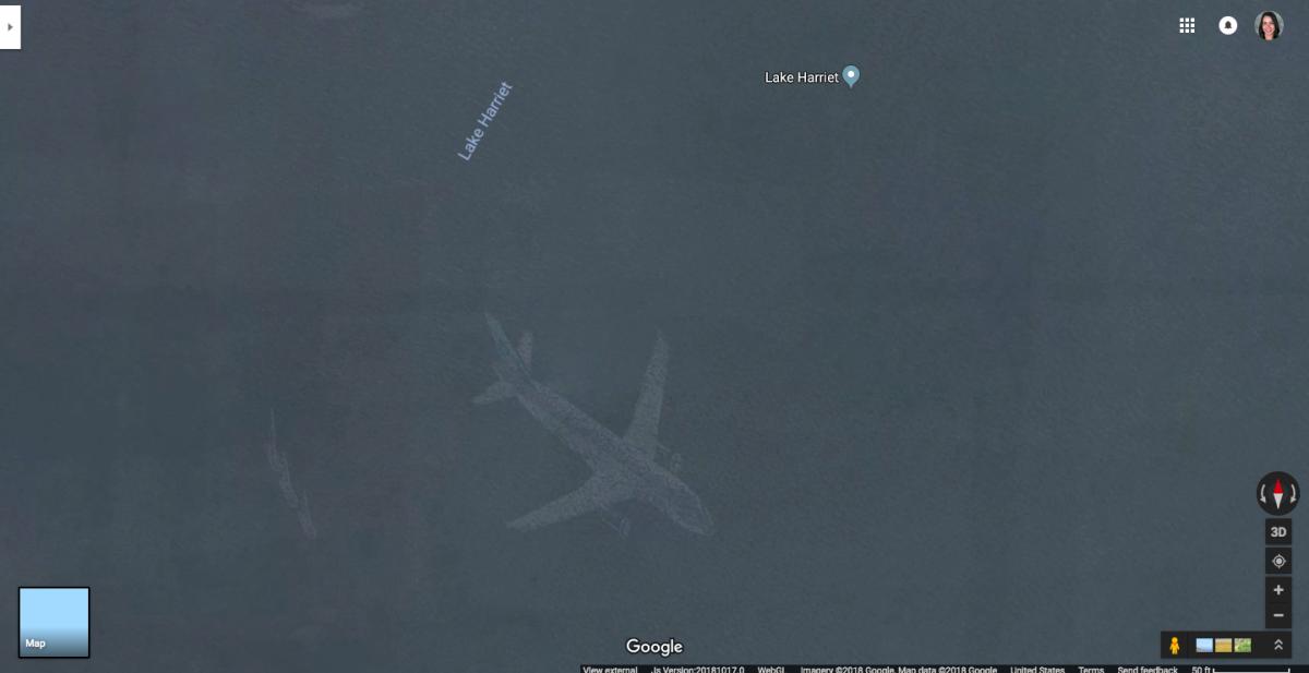 google maps streetview plane