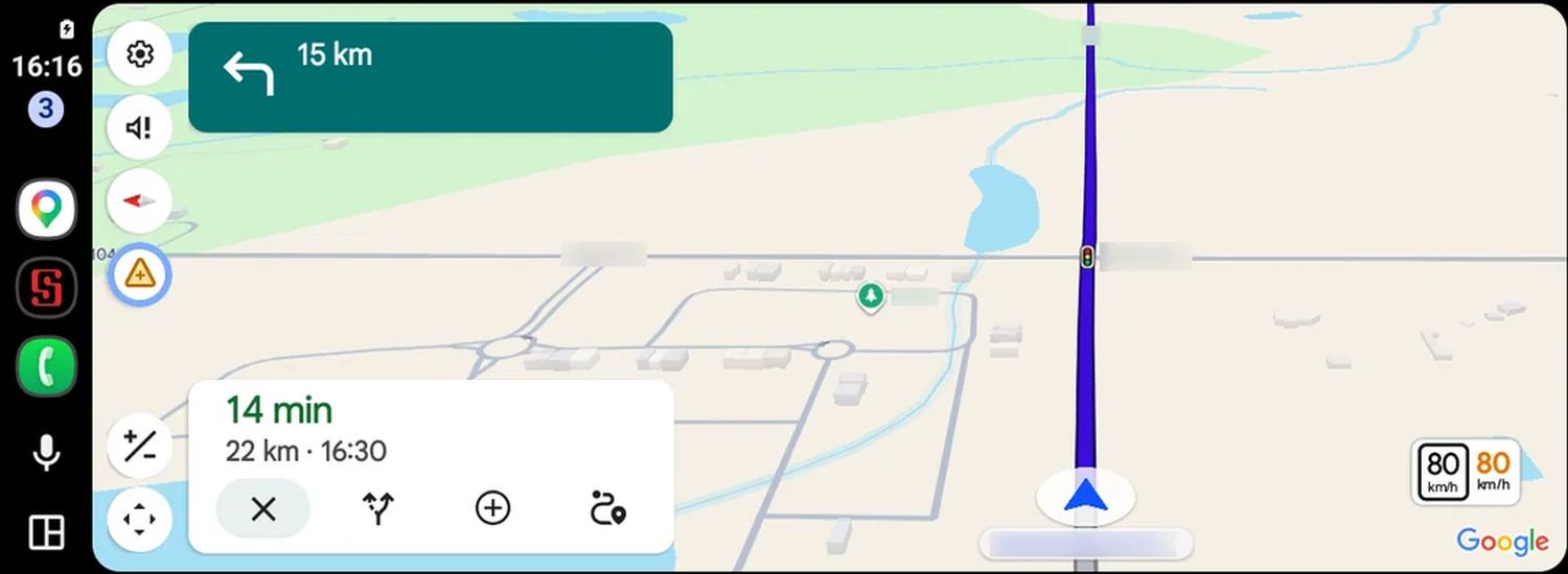 google maps tacho