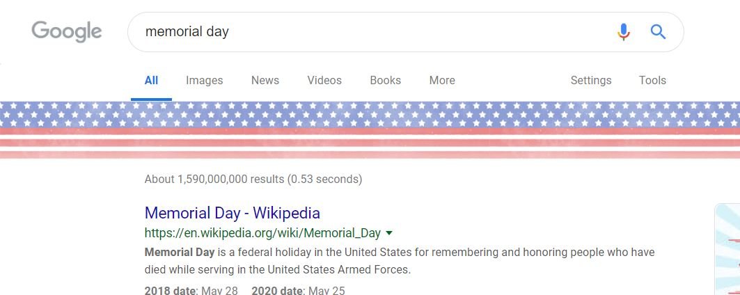 google memorial day