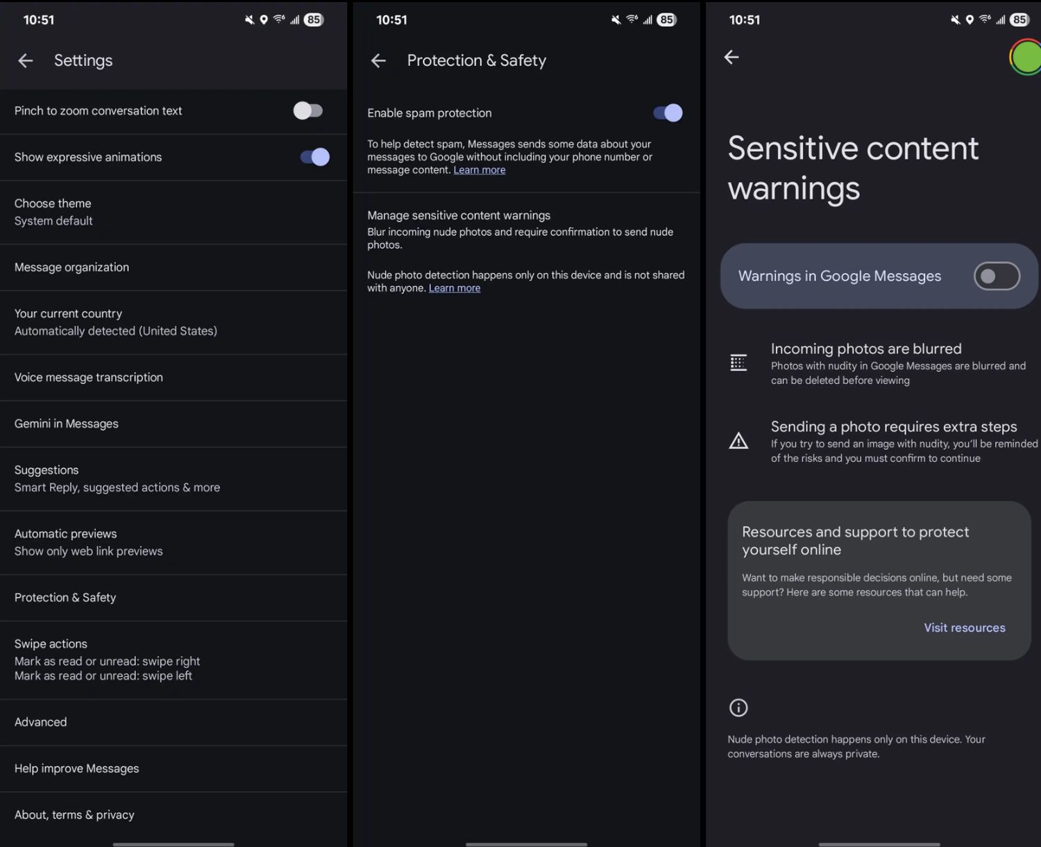 google messages nacktfoto-scanner