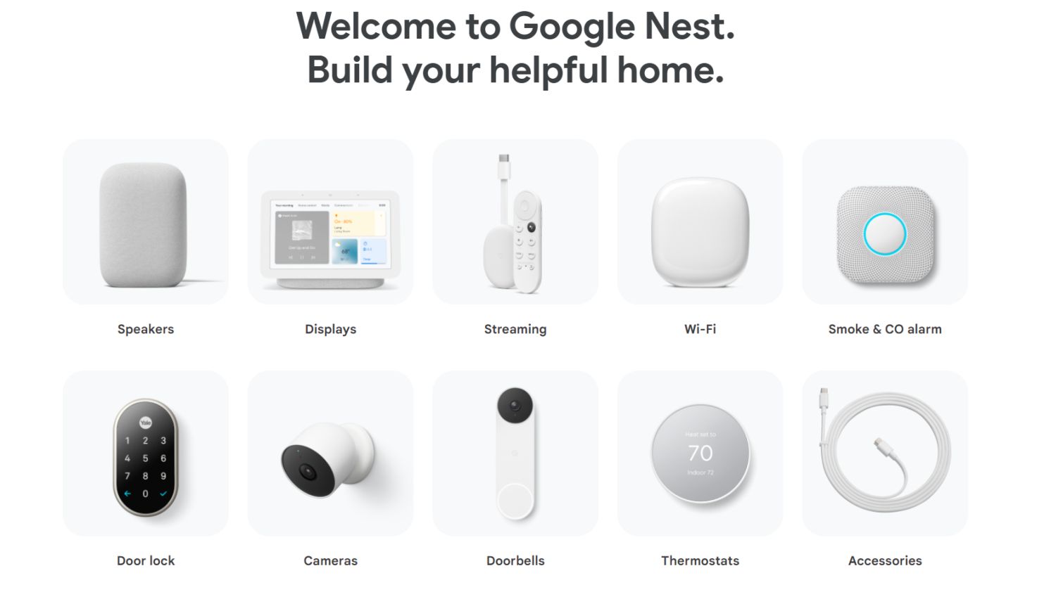 google nest smart home portfolio