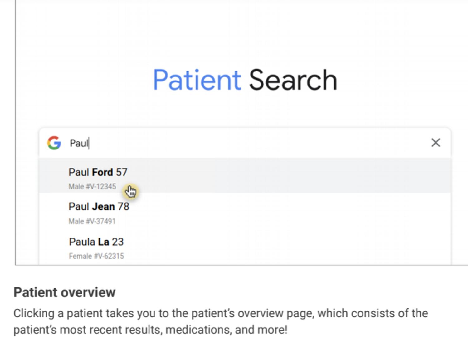 google patient search 2
