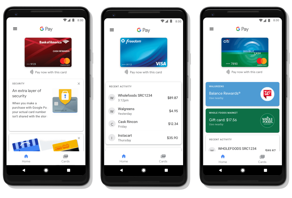 Google Pay Screenshots