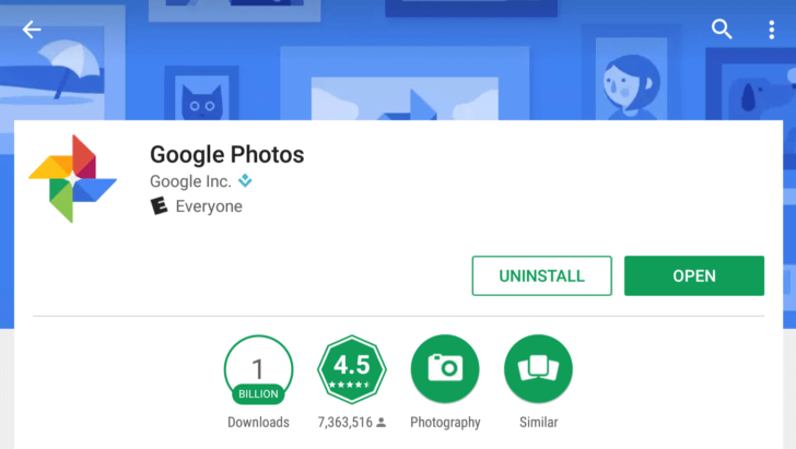 google photos 1 billion