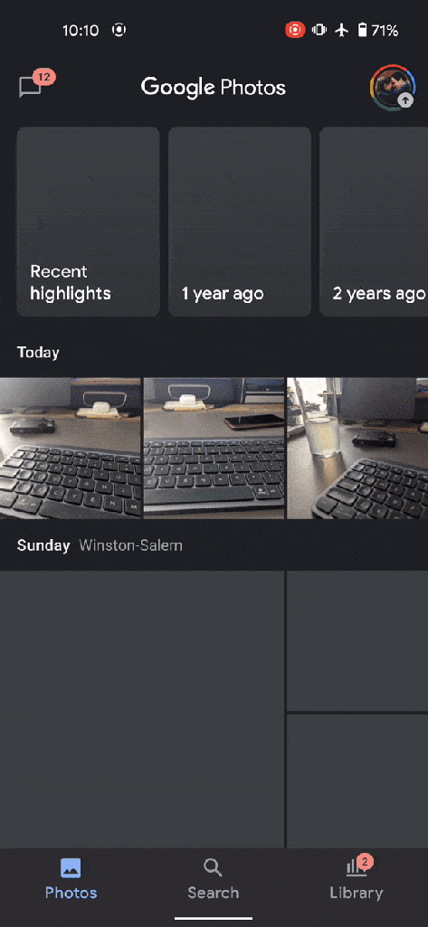 google photos offline album