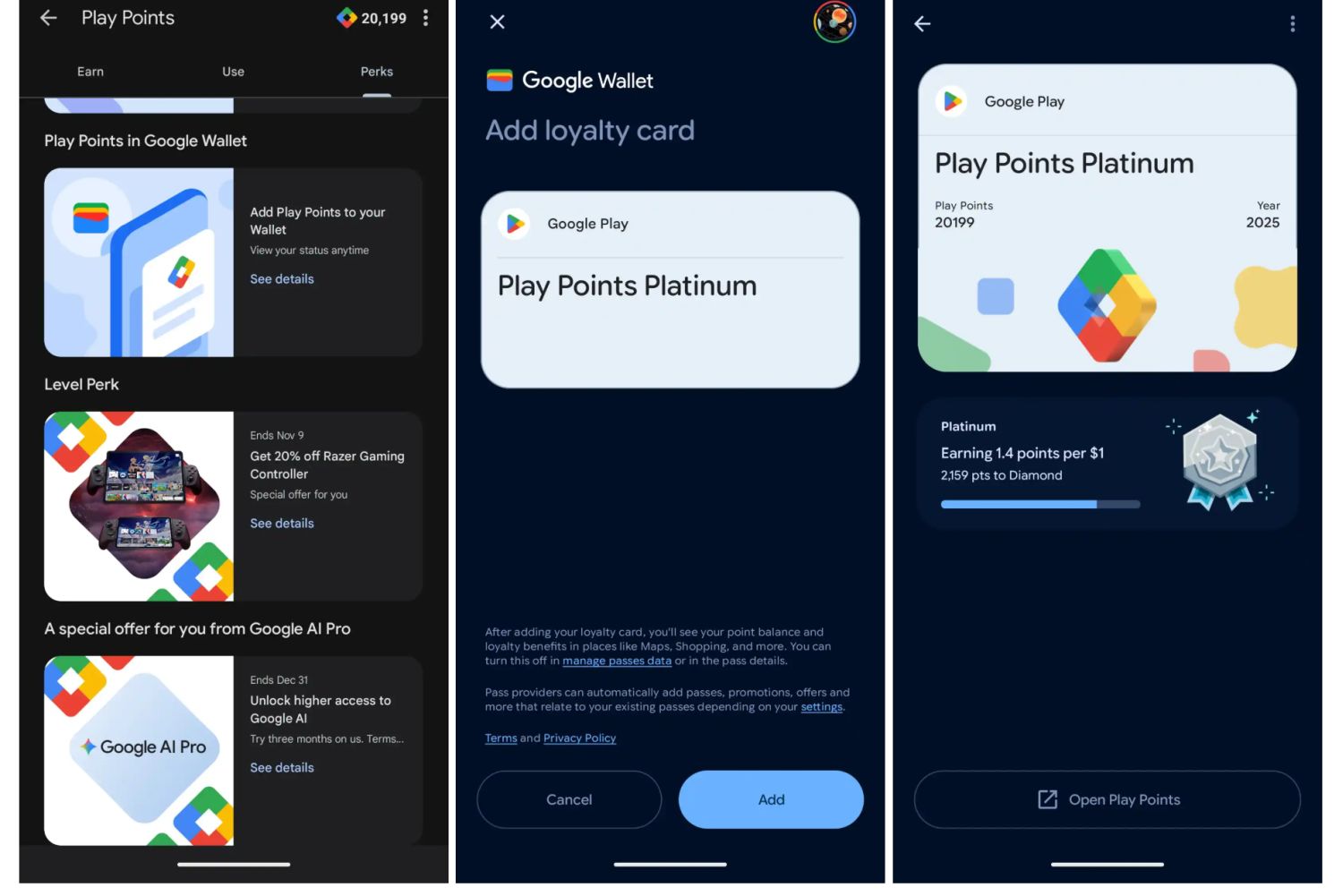 google play points wallet