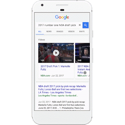google search auto play videos