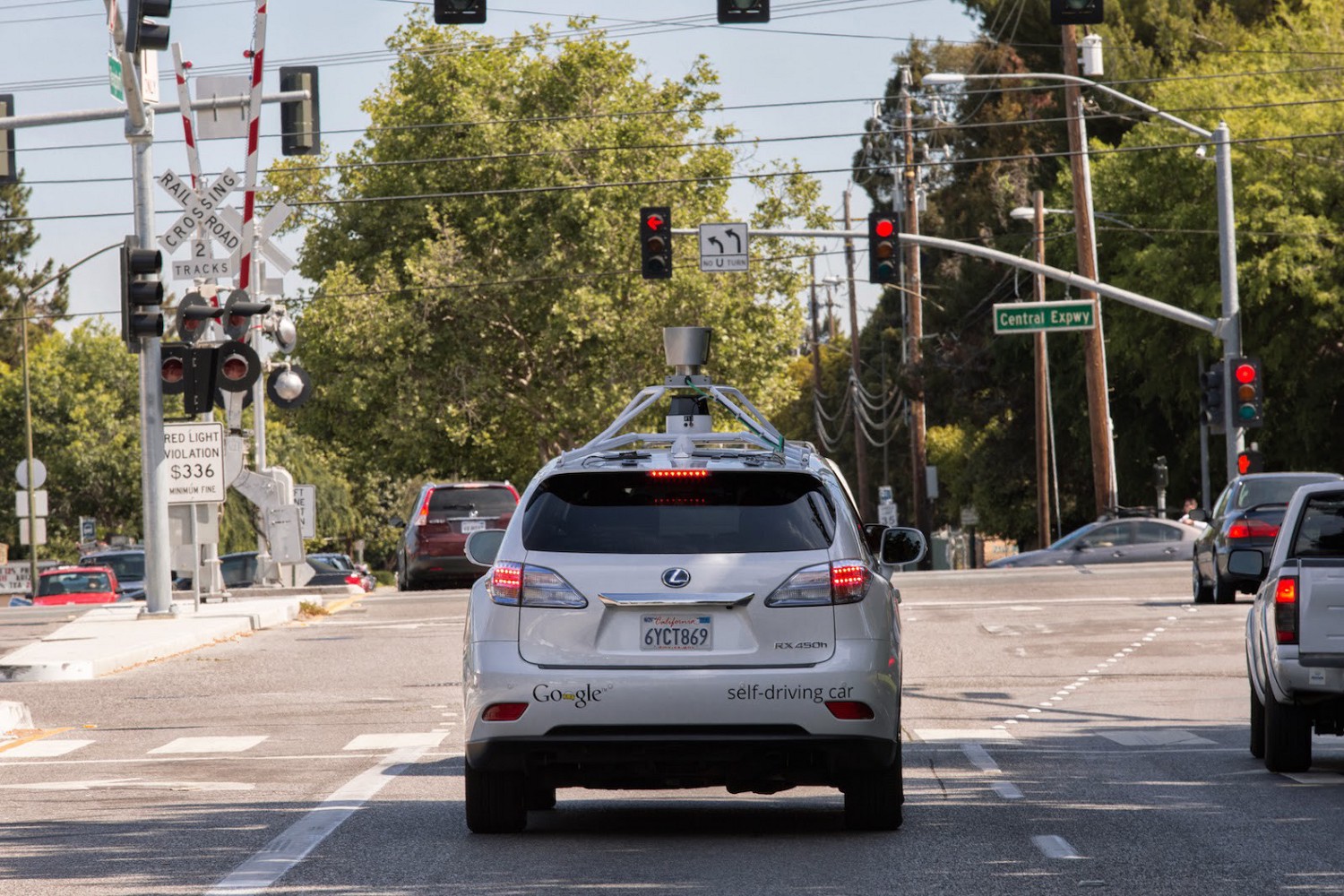 google self driving car lexus