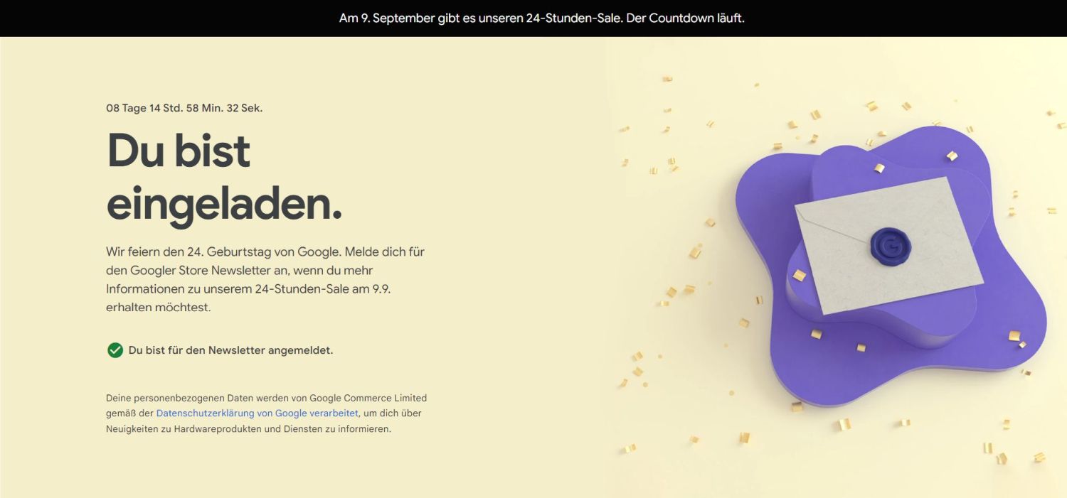 google store aktion 9 september