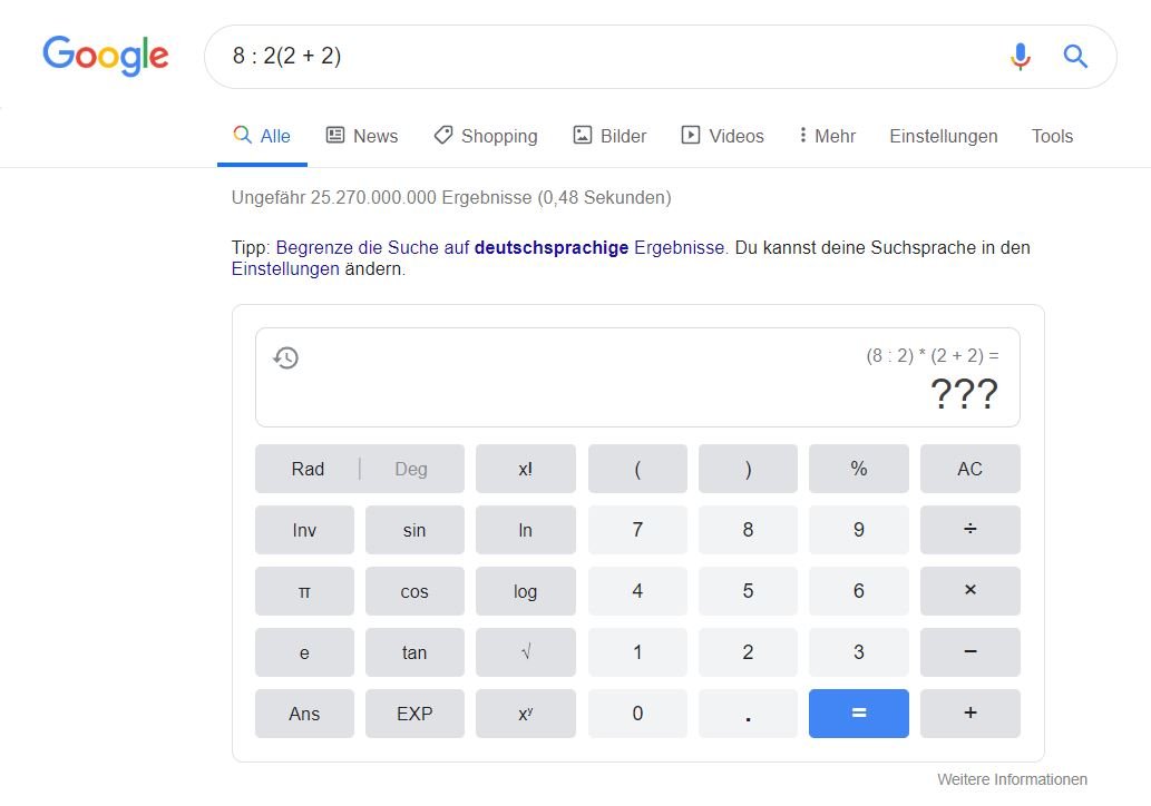 google taschenrechner