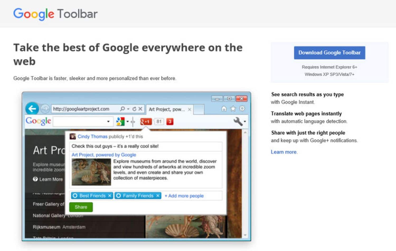 google toolbar cover