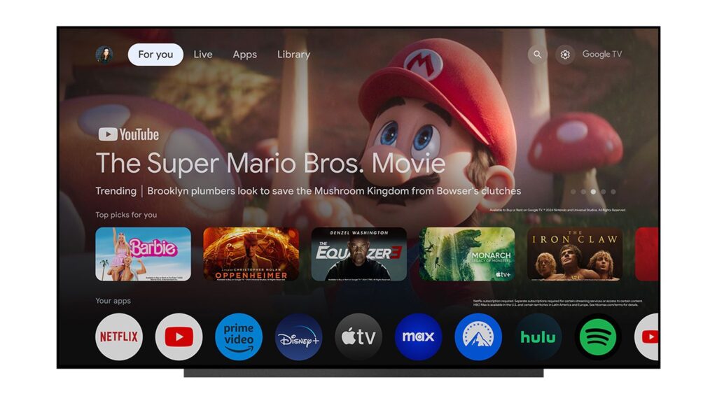 Klick für Vollbild-Ansicht 🔍 google tv new design startseite cover logo