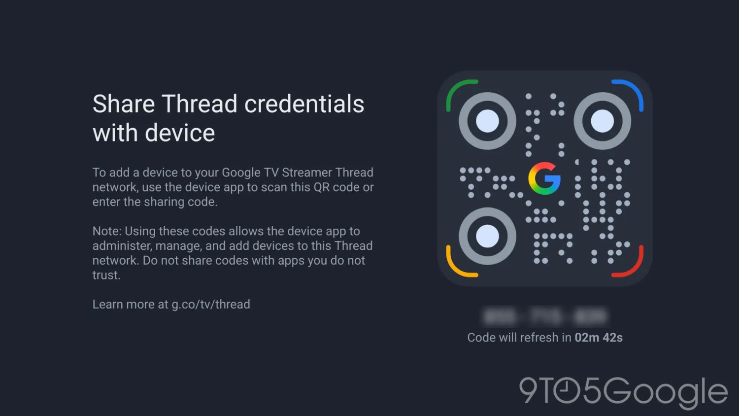 google tv streamer add thread