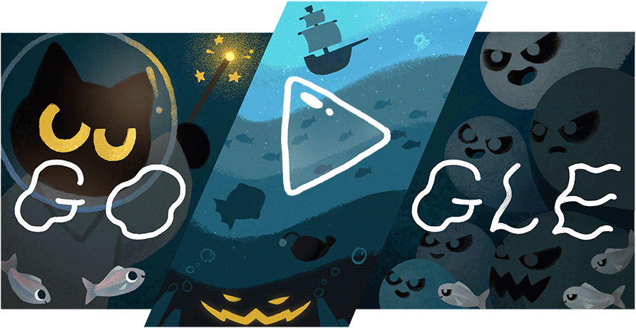 halloween feiertag google doodle