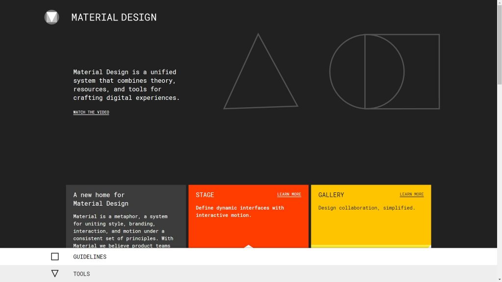 Material.io Google startet neue seite inklusive einiger Tools rund