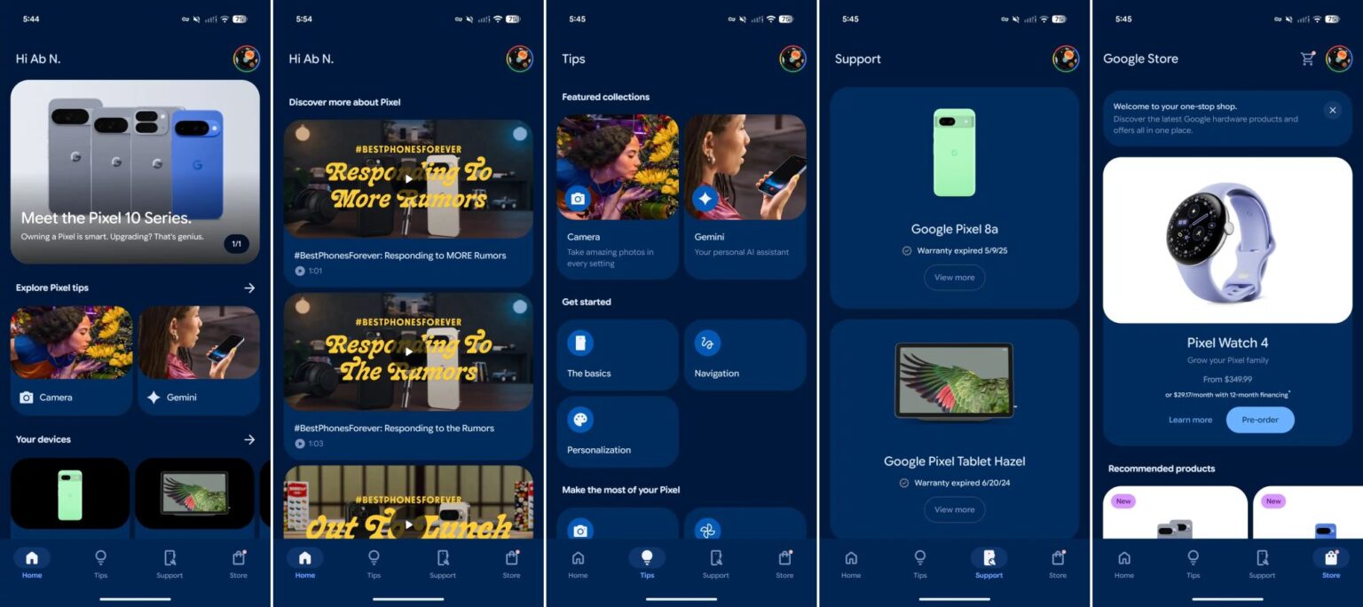 Mein Pixel: Neue Google-App für Pixel-Nutzer startet - bringt ...