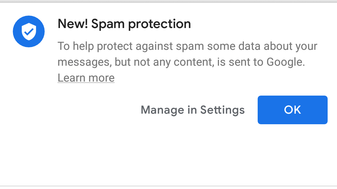 messages spam protection