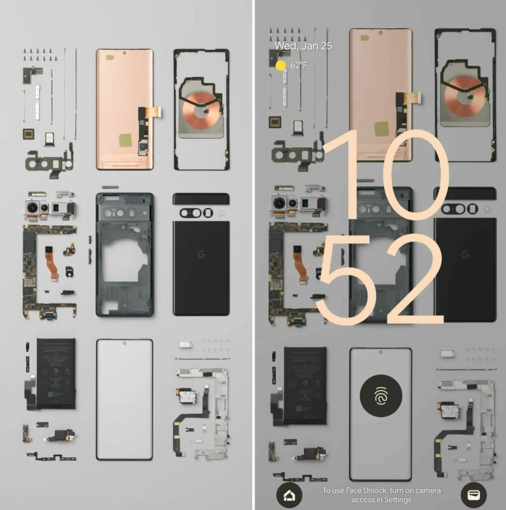Pixel 7 Wallpaper: Googles exklusiver Teardown für Pixel Superfans ...