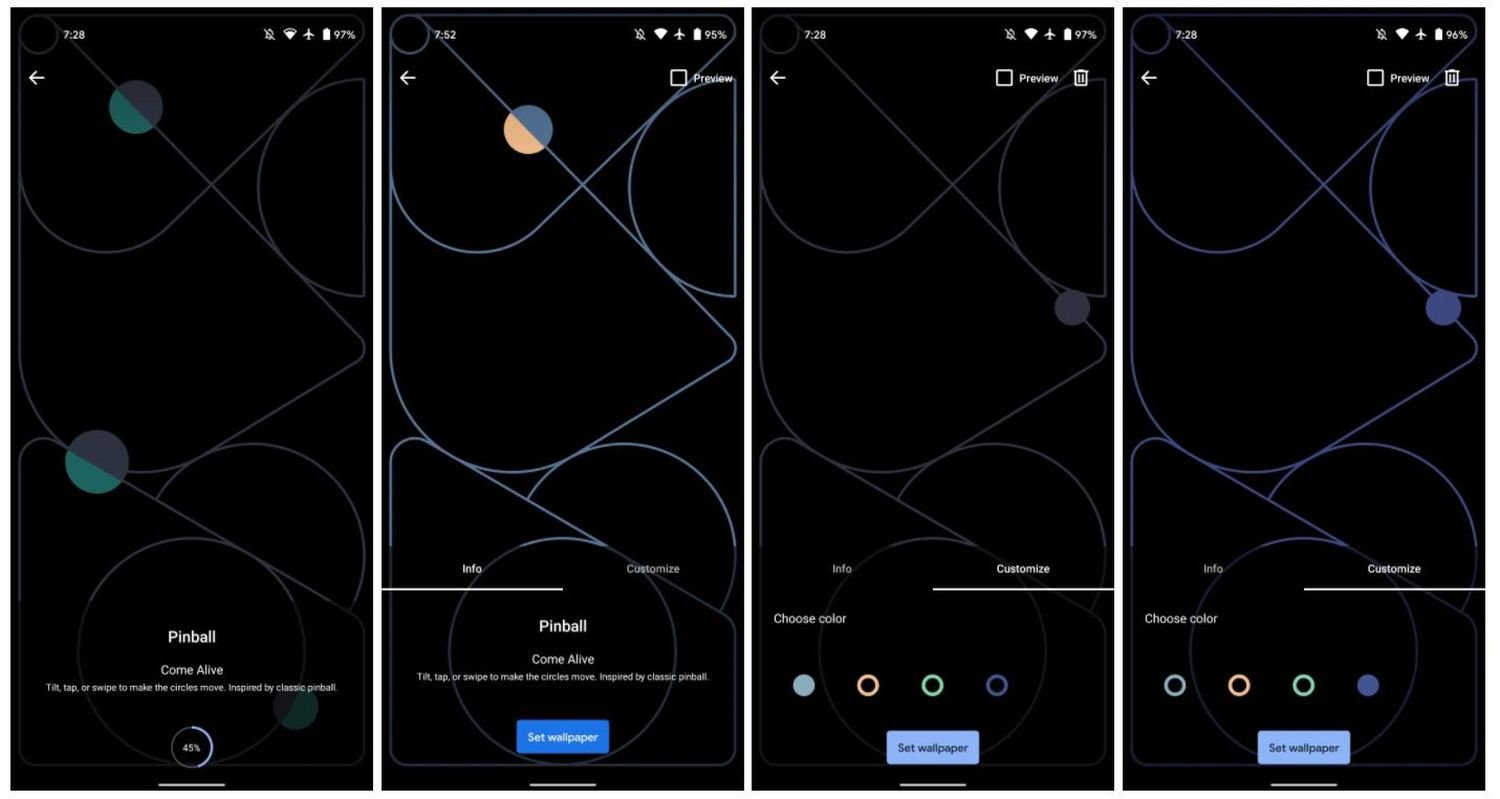 Pixel 5: Googles neuer Live Wallpaper bringt interaktive Pinball
