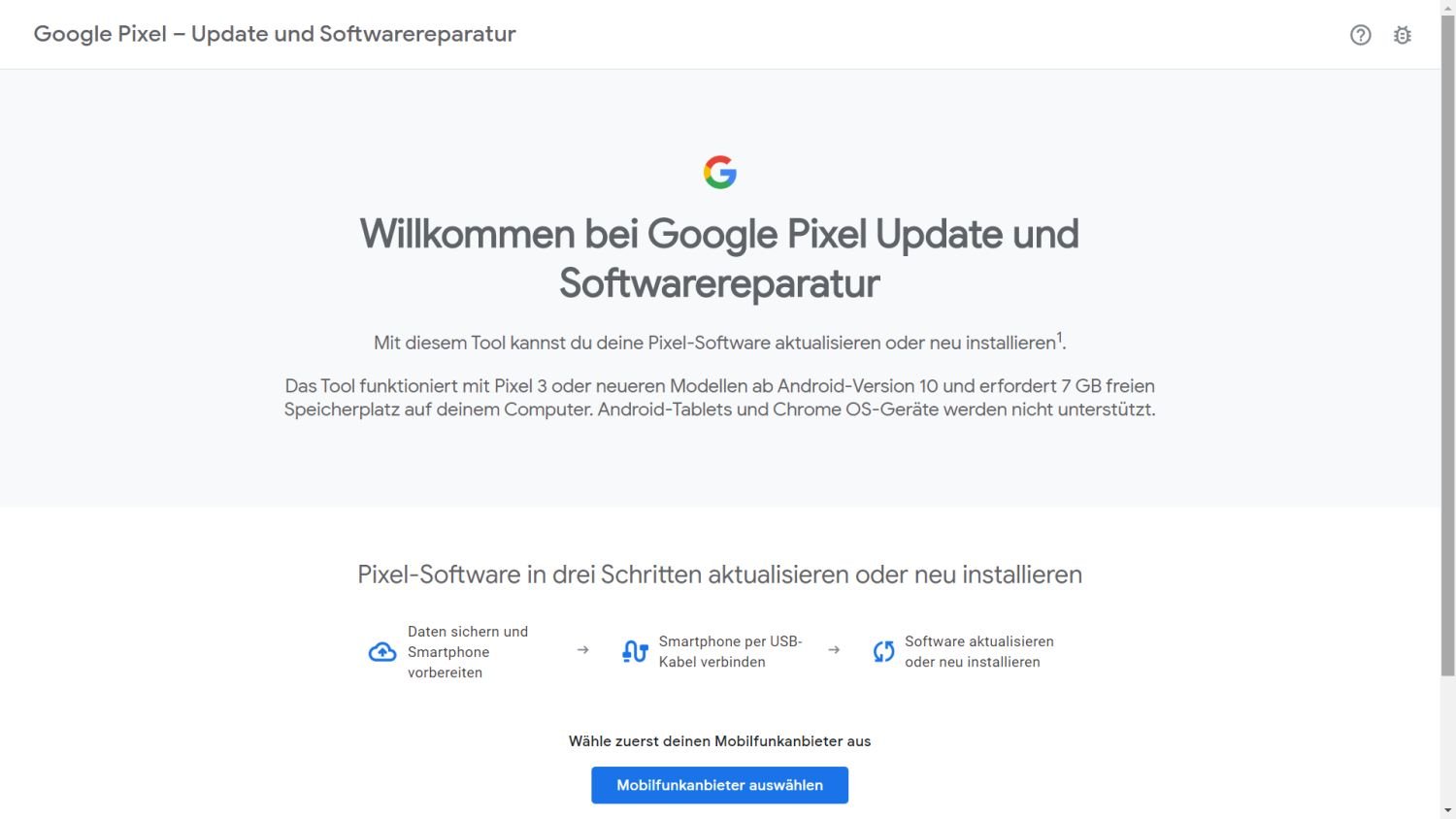 pixel repair tool deutsch