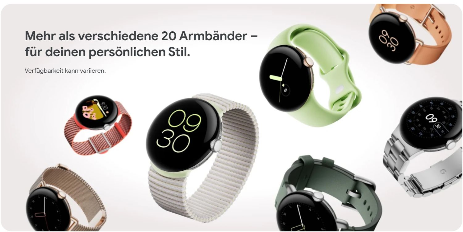 pixel watch armbänder marketing