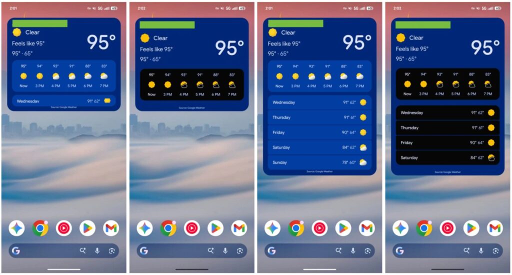 Android: Pixel Wetter bekommt ein neues Homescreen-Widget - modernes ...