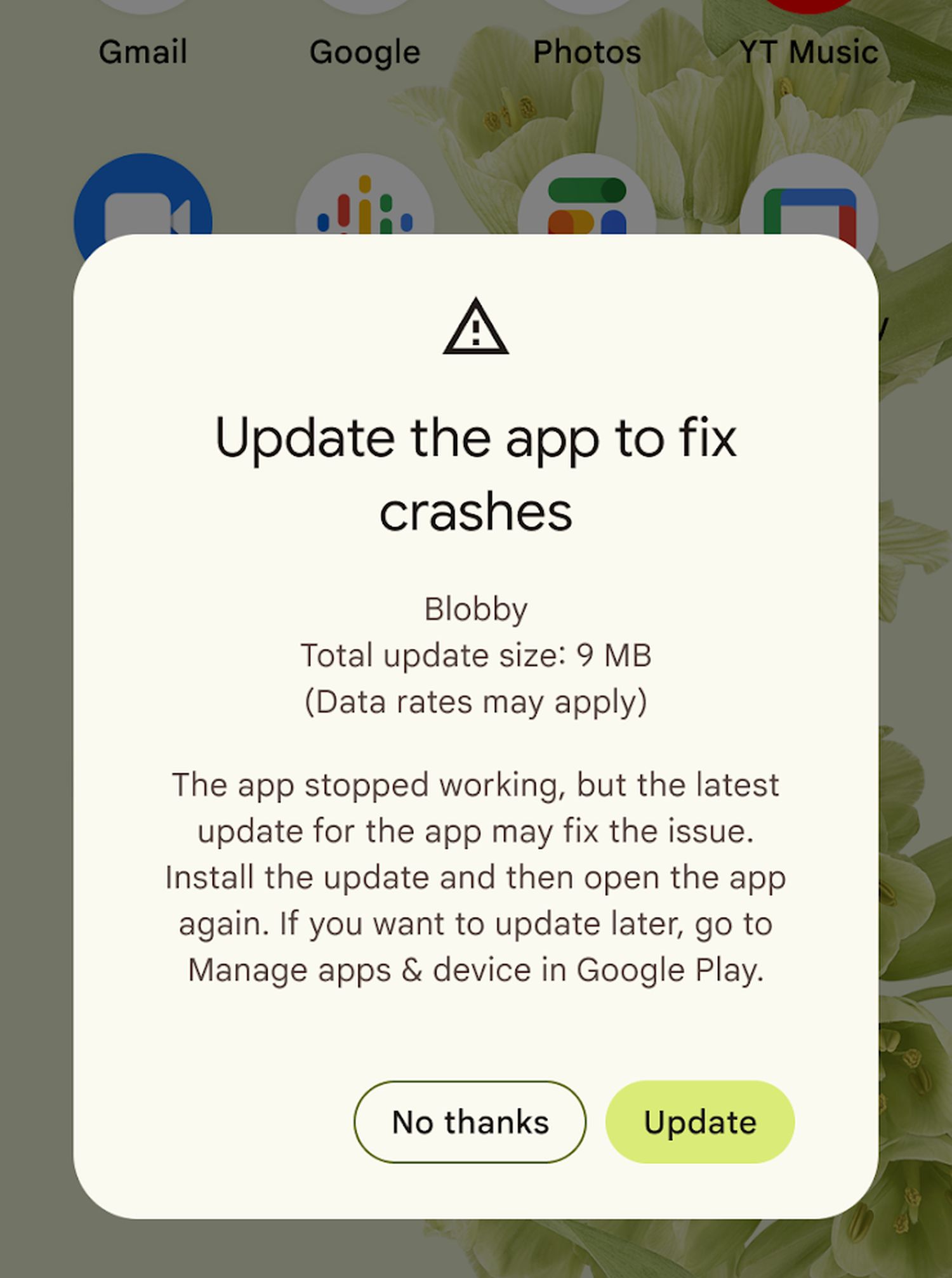 play store app update crash