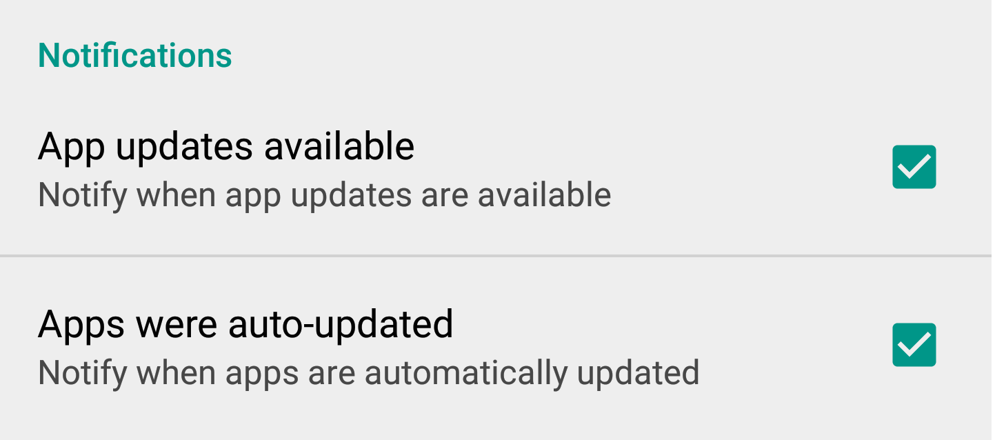 play store notifications
