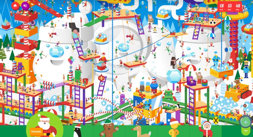 santa tracker wimmelbild