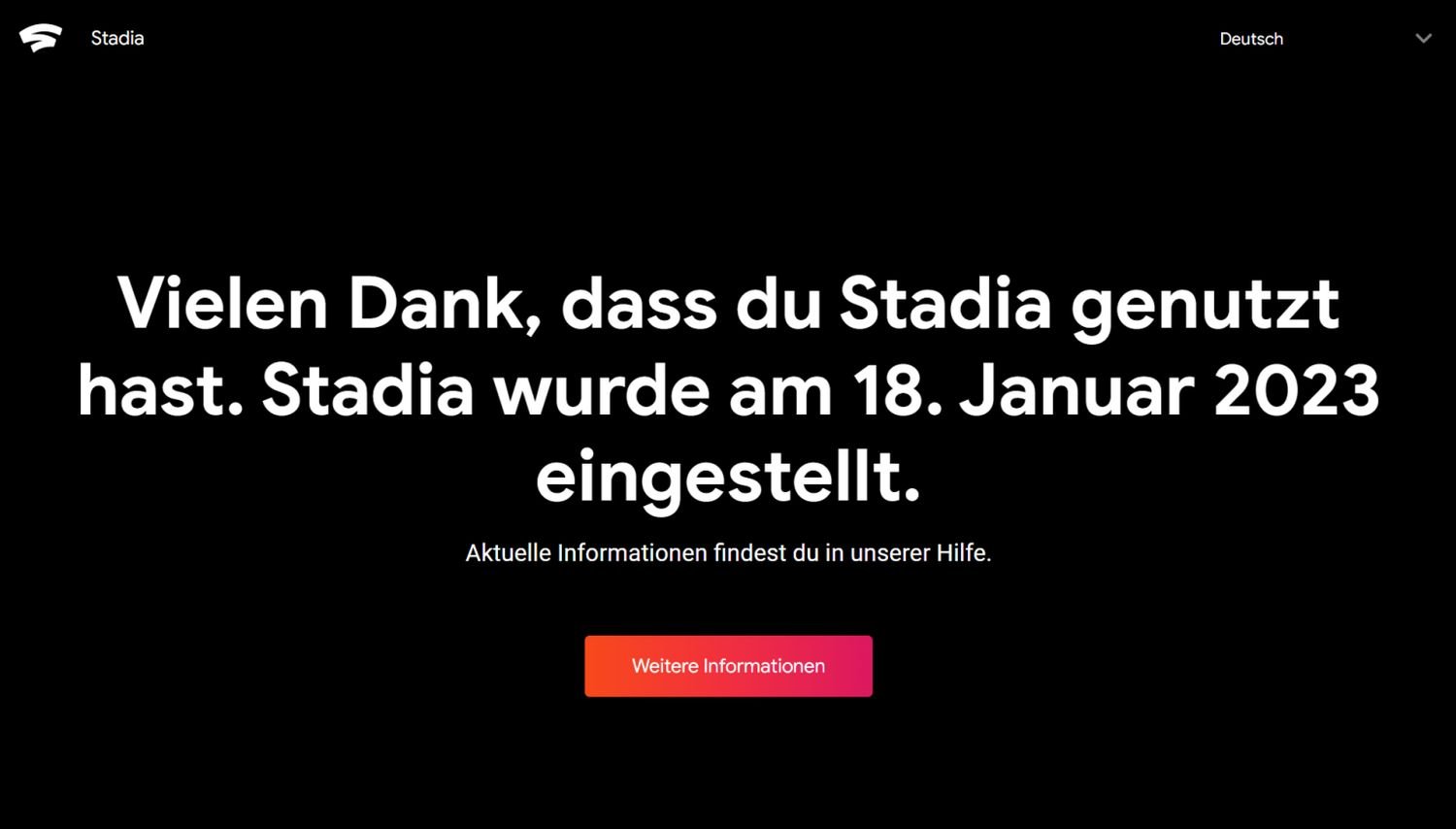 stadia shutdown