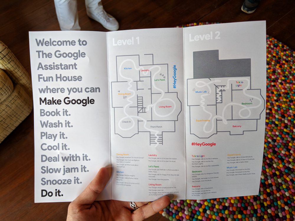 sxsw google assistant fun house map