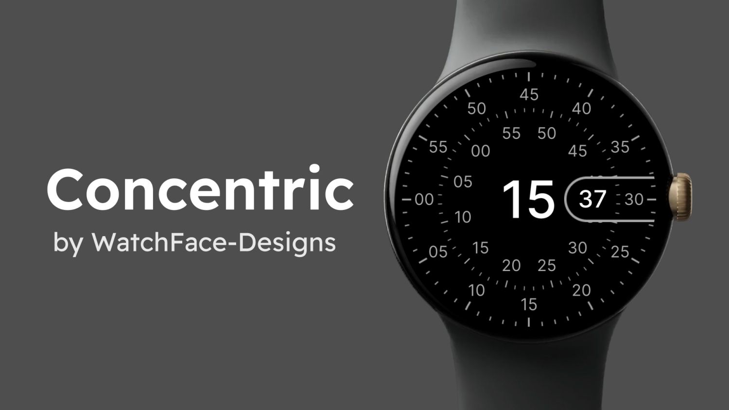wear os watch face concentric pixel watch
