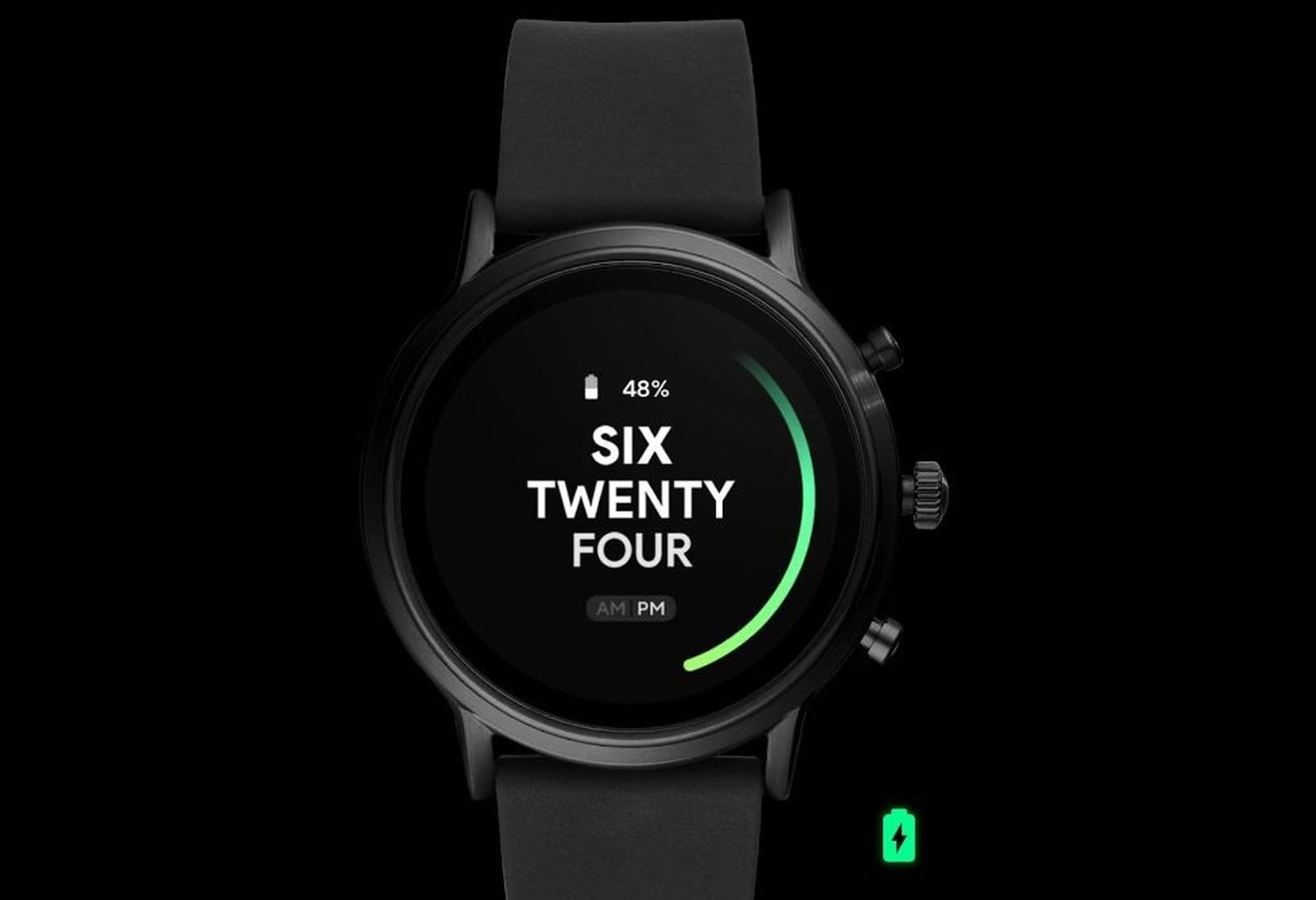 wear os watch face text