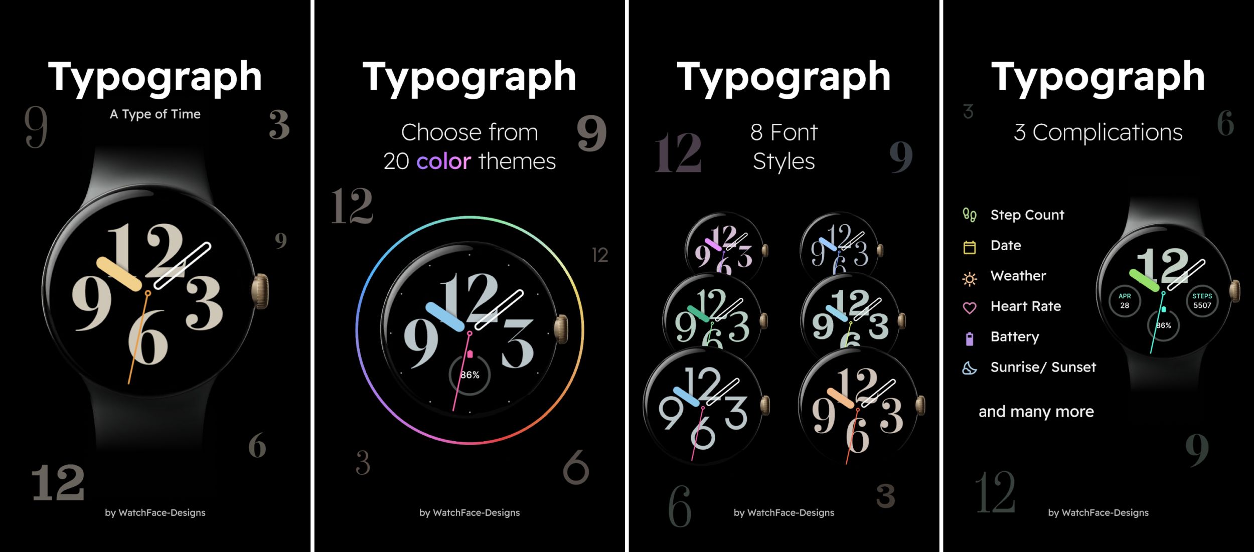 wear os watch face typograph
